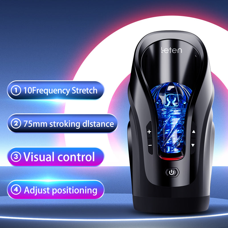 2024 New Leten Fully Automatic 10 Frequency Telescopic Fixed-Point Adjustment Male Aircraft Cup