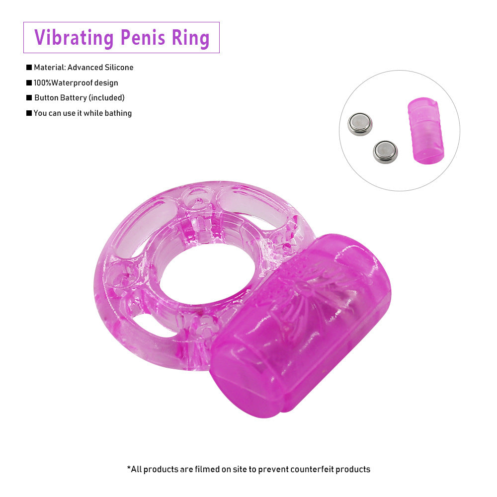 Penis Ring Vibrator Delayed Premature Ejaculation Sex Toys