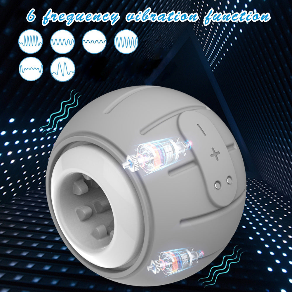 Showeggs Male Masturbation Penis Vibrator with 6 Vibration Mode, Sex Toy Stroking Penis Trainer