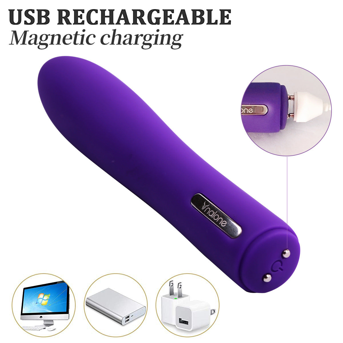 Silicone Massage Rechargeable AV Bullet Vibrator