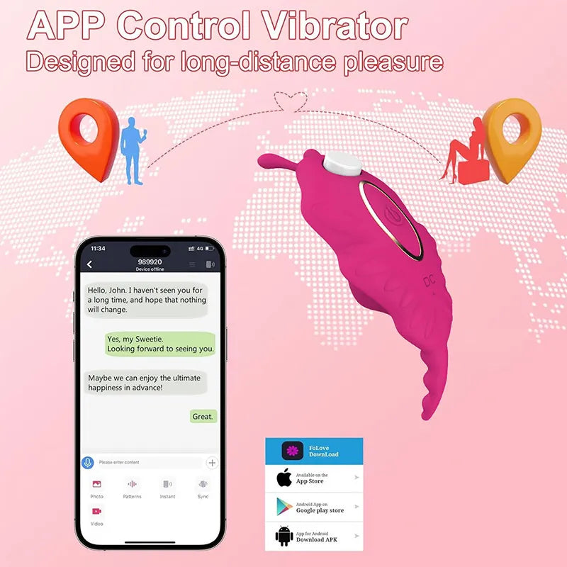 APP Underwear Wearable Magnetic 9 Vibrating Eggs Masturbator