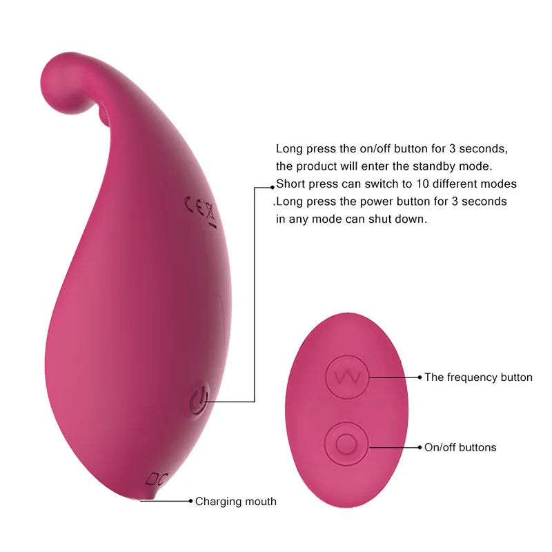 Wireless Remote Control Vibration G-Spot Wearable Underwear Vibrator Female Vibration Masturbator