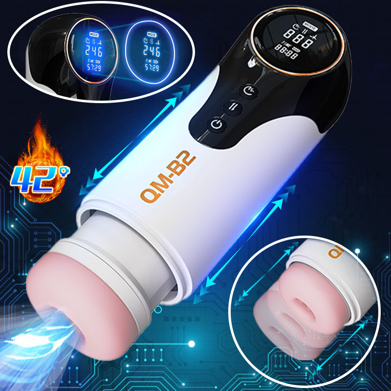 Telescopic Cool Shock Heating Pronunciation Smart Masturbation Cup