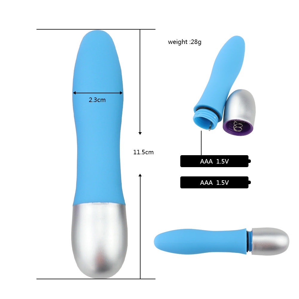 Silver Cap Waterproof Mute AV Vibration Massager