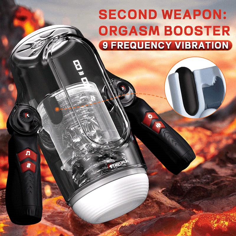 9 Telescopic Vibration LED Display Intelligent Heating Voice Male Handheld Aircraft Cup