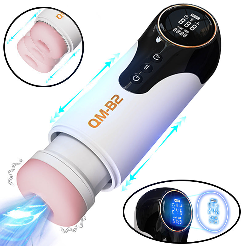 Telescopic Cool Shock Heating Pronunciation Smart Masturbation Cup