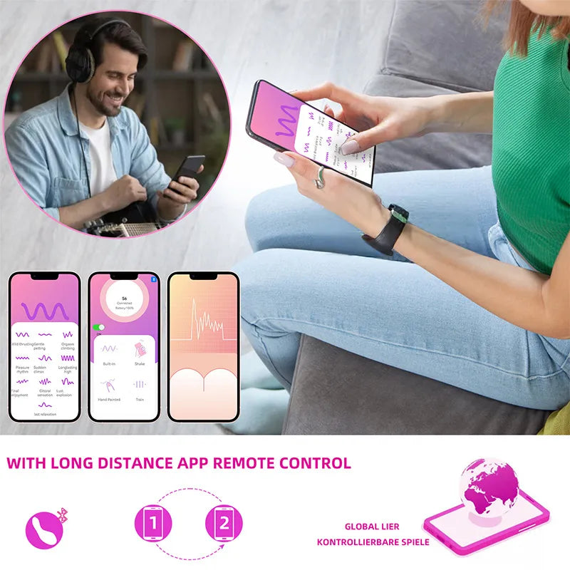 APP Remote Control 10 Vibration Massage Underwear Wearable Jumping Egg Sex Toys