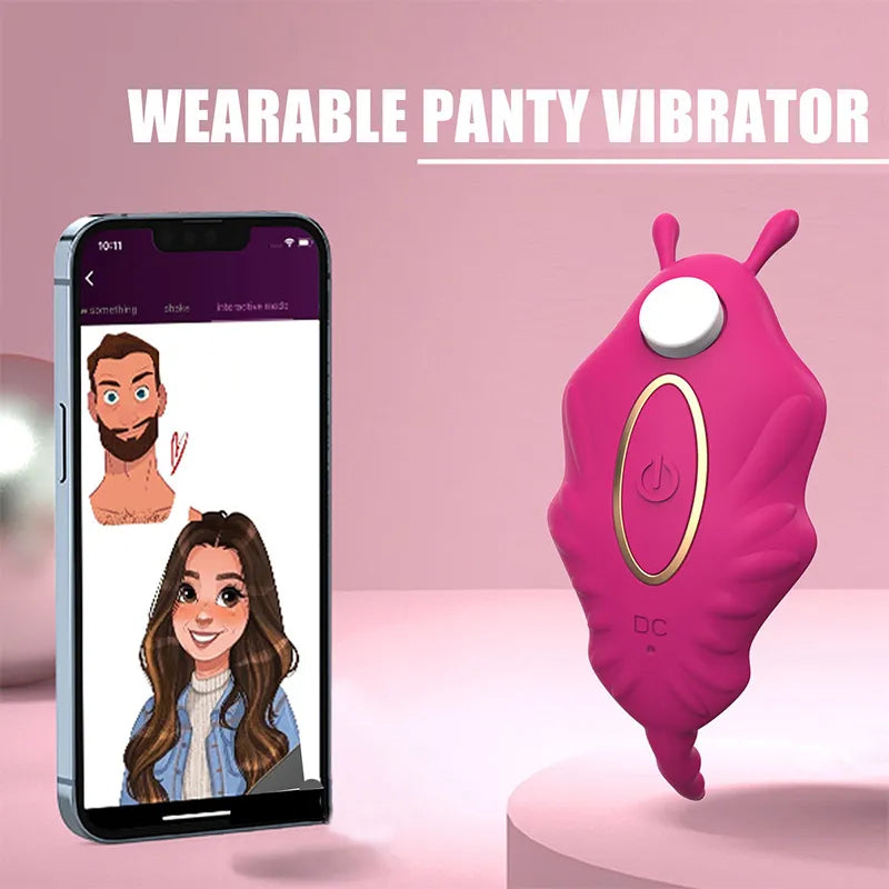 APP Underwear Wearable Magnetic 9 Vibrating Eggs Masturbator
