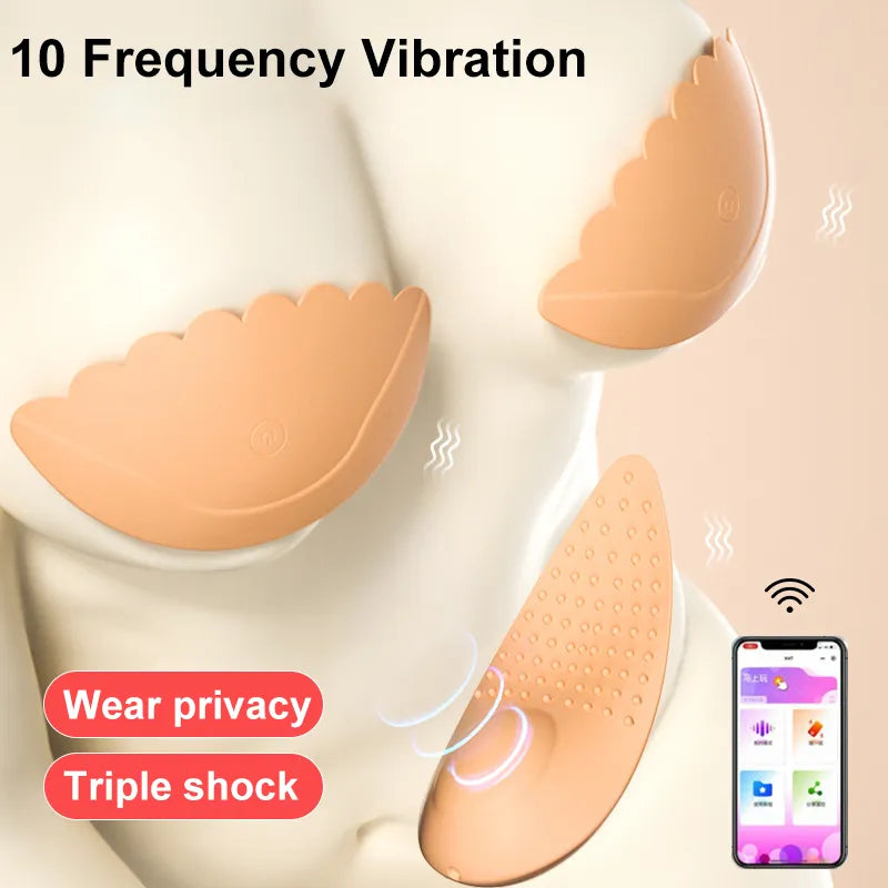 Wireless Remote Control Female Breast Vibration Massager