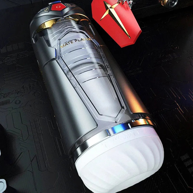 Bluetooth Connected 10 Telescopic Vibrating Intelligent Heating APP Male Aircraft Cup