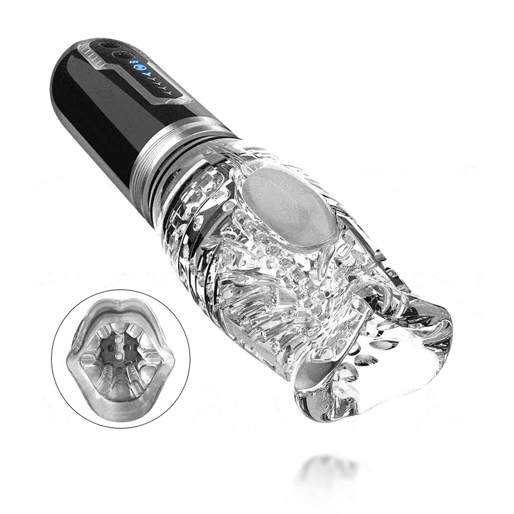 Amber - 5 Thrusting 7 Vibrating Mode Male Sex Toys With Handle