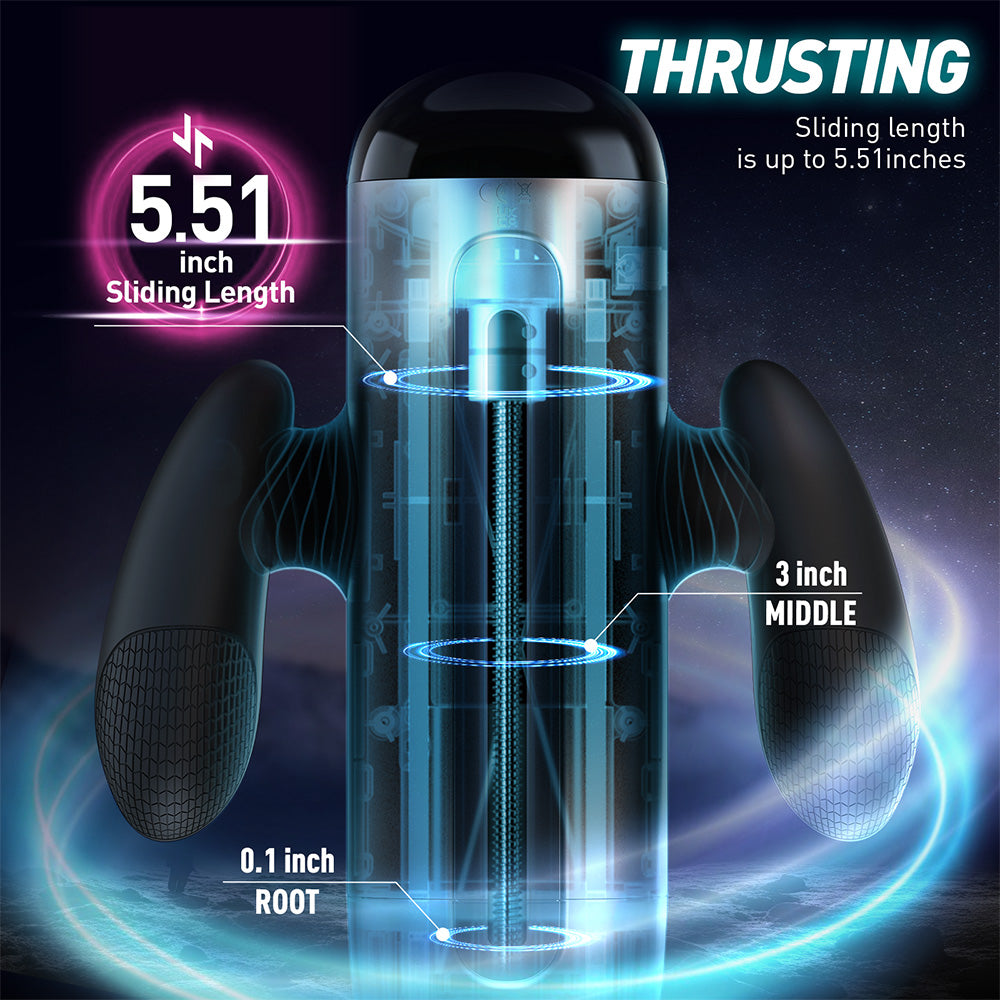 10 Telescopic Vibrating Handheld Male Airplane Cup