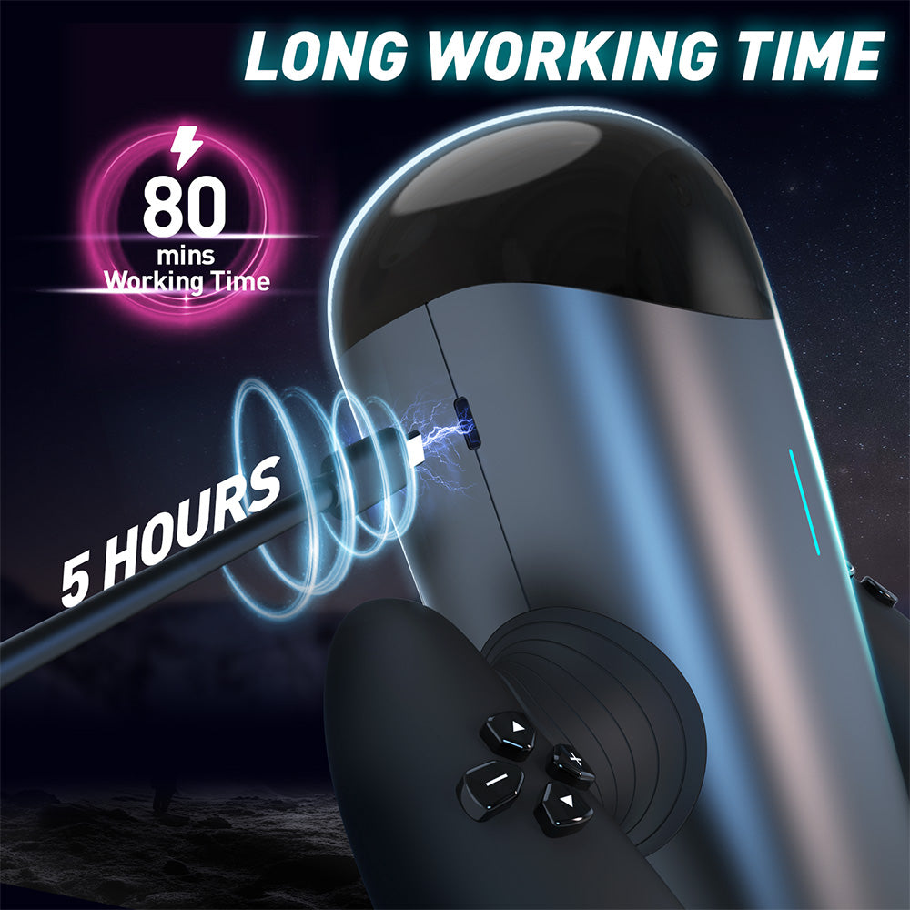 10 Telescopic Vibrating Handheld Male Airplane Cup