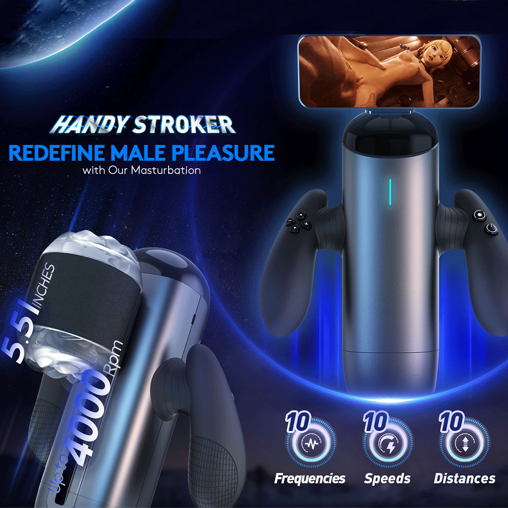 10 Telescopic Vibrating Handheld Male Airplane Cup