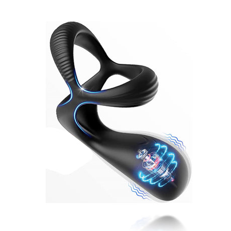 10 Vibrations, 3 in 1 Vibrating Penis Rings