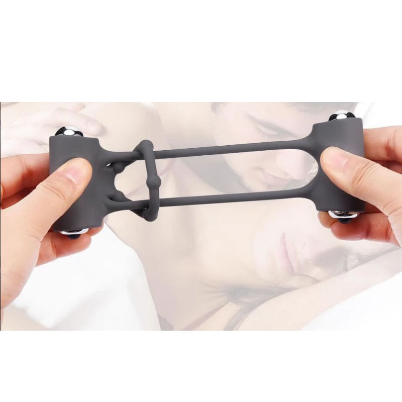 Silicone Time-Delay Vibration Double Bullet Lock Ring