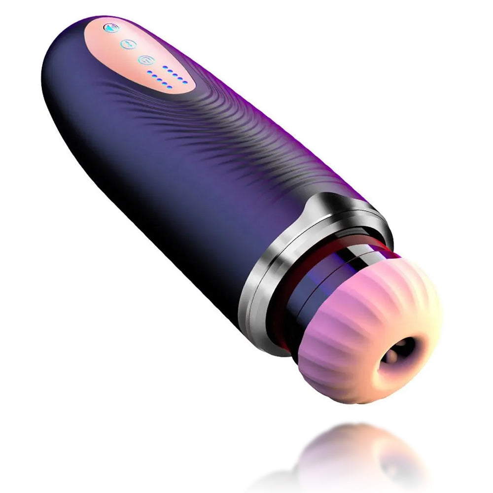 PowerWave Ⅲ 10 Vibration Sucking Modes Professional Male Masturbator with Textured Sleeve