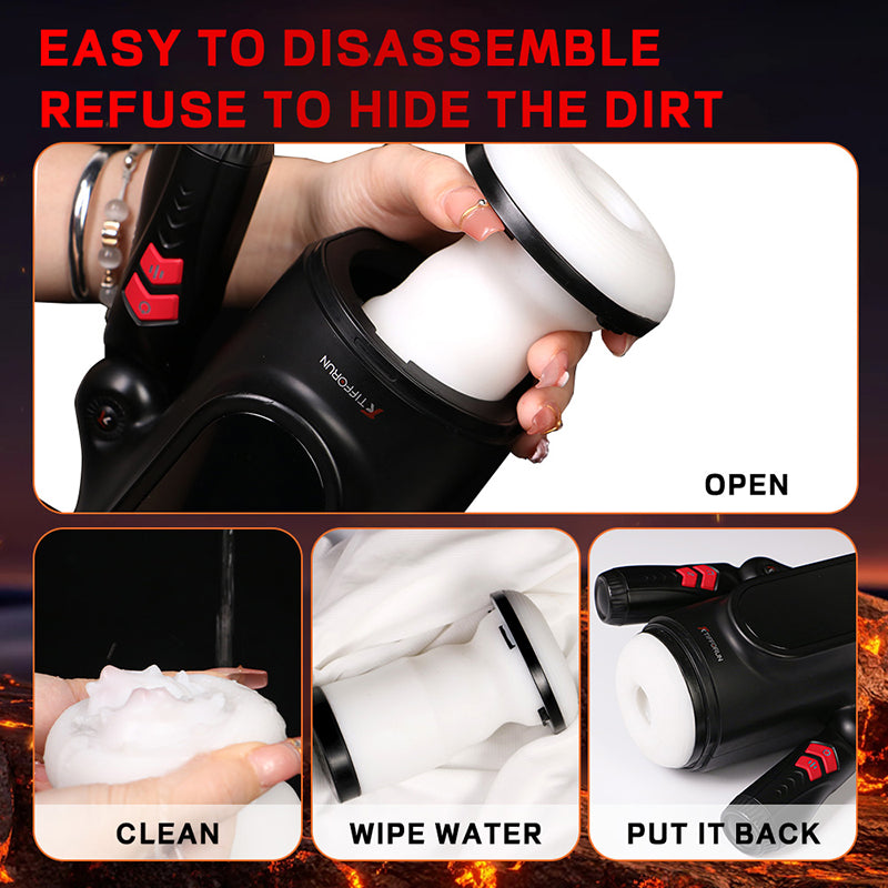 9 Telescopic Vibration LED Display Intelligent Heating Voice Male Handheld Aircraft Cup