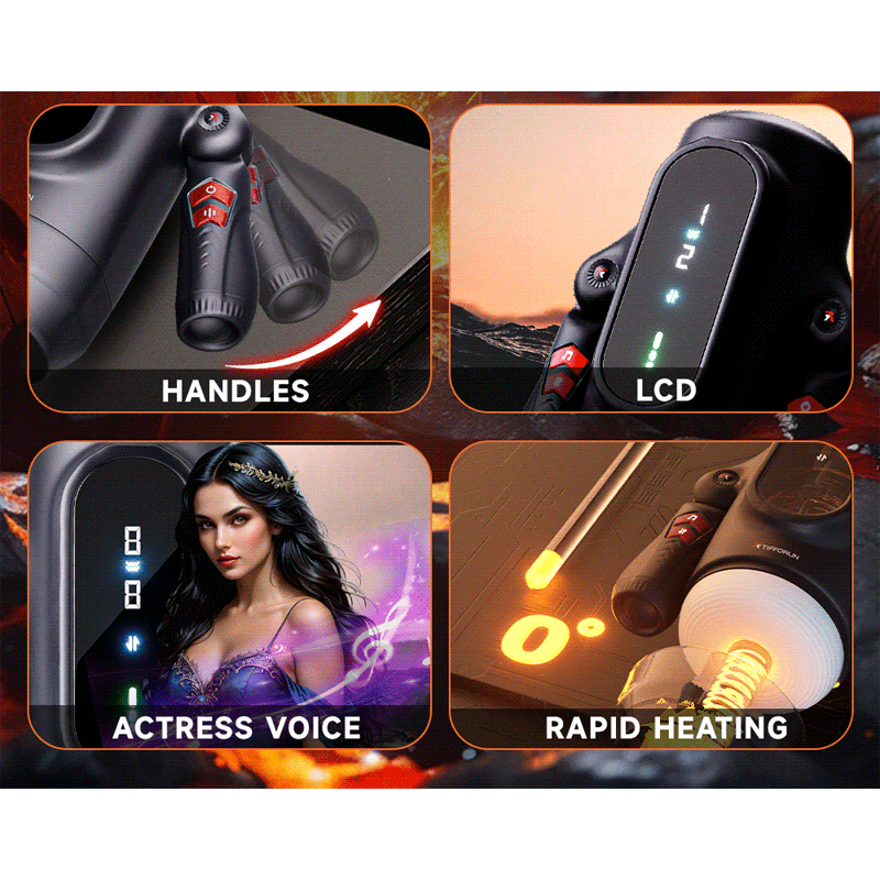 9 Telescopic Vibration LED Display Intelligent Heating Voice Male Handheld Aircraft Cup