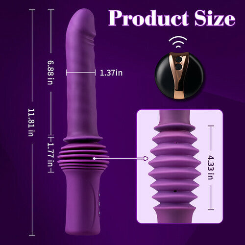 Adjustable Heating Thrusting Vibrating Dildo