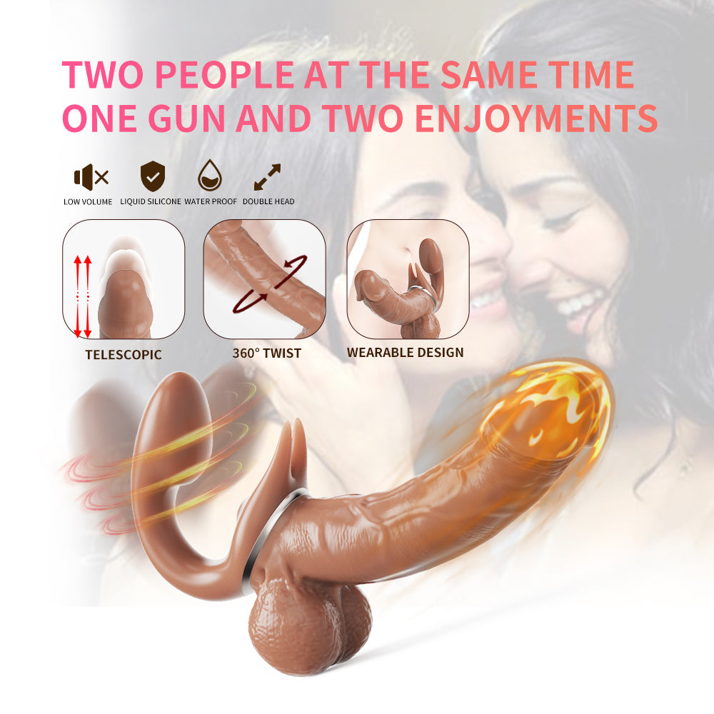 Showeggs  Double Sound Stimulation Head Strong Shock Stimulation Dildo