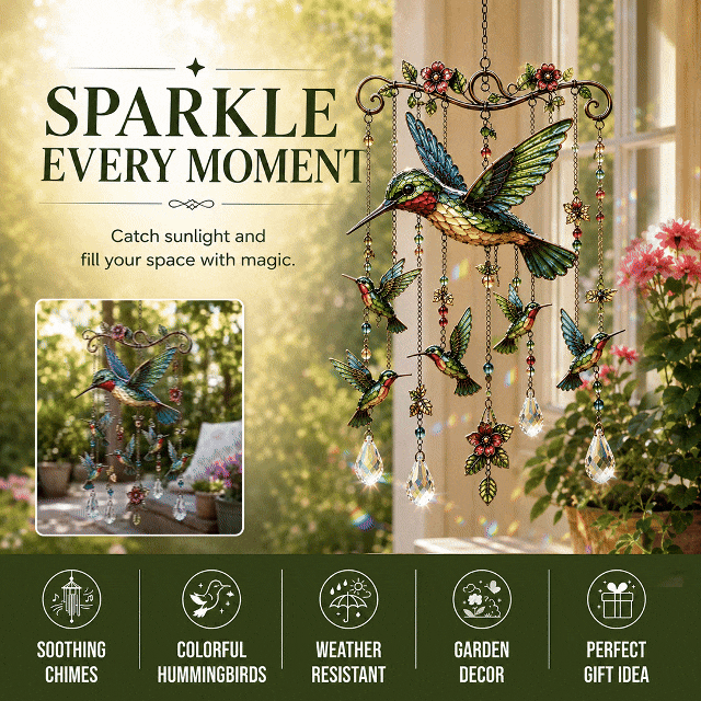 🐦🎐Graceful Hummingbird Wind Chime