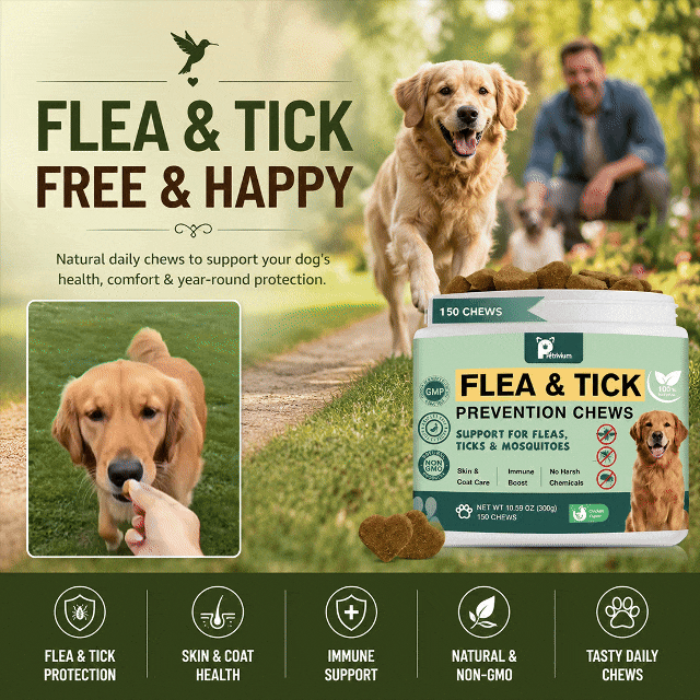 Dogs Flea and Tick Prevention Treatment Chewable