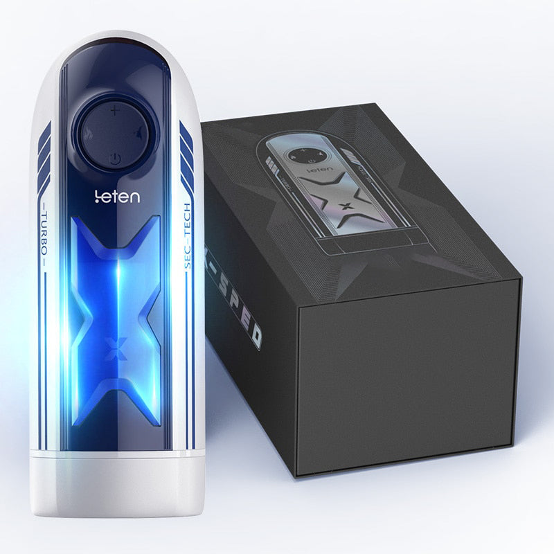 Leten Fury 10 Telescoping Vibration Intelligent Chip Control Men Sex Toys with Moaning & Heating Function