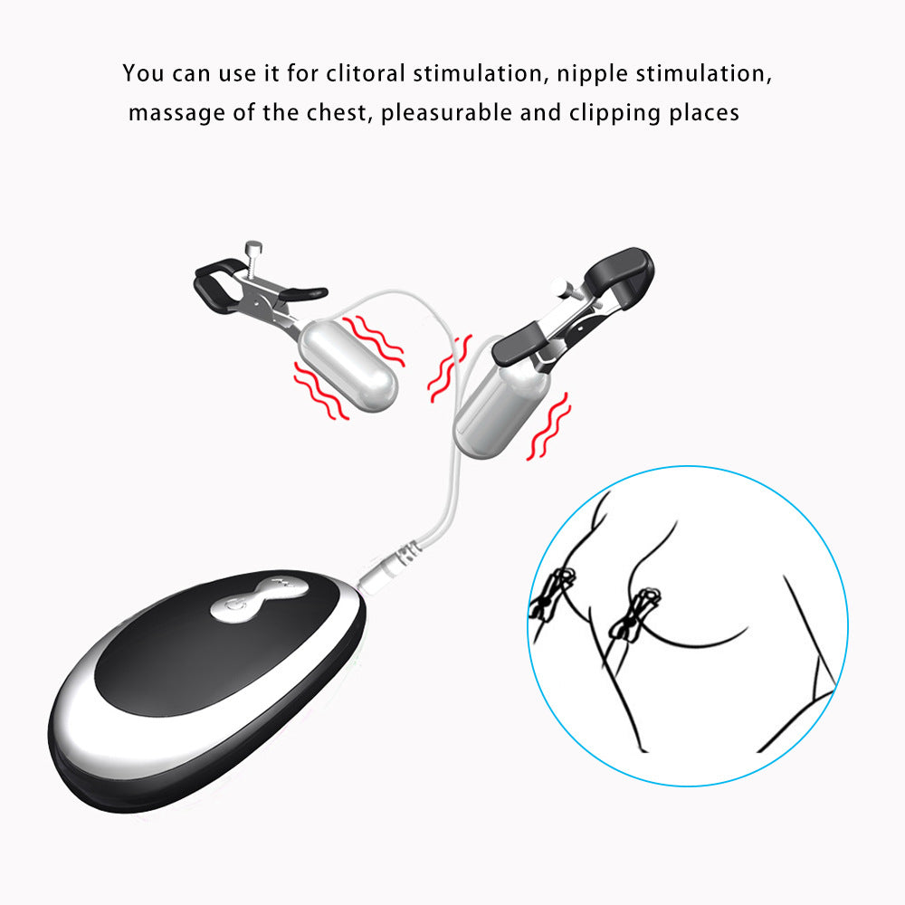 Remote Control Vibrating Breast Clip Female Sex Toys