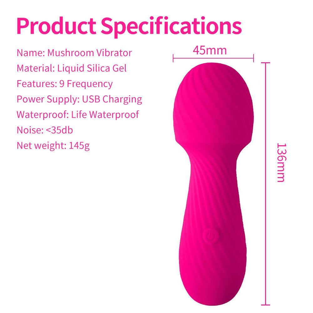 Mushroom Mini Rechargeable Full Waterproof Vibrator