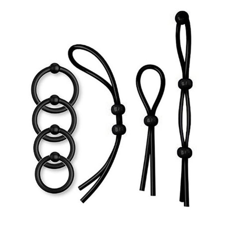 Lock Sperm Rope Time-Delay Penis Ring Silicone Lock Ring