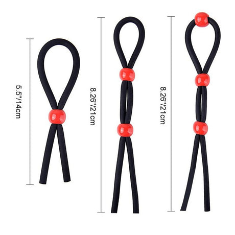 Lock Sperm Rope Time-Delay Penis Ring Silicone Lock Ring