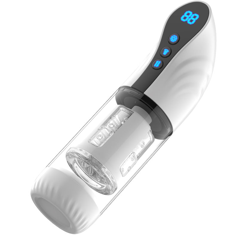 2 In 1 Fully Automatic LCD Telescopic Rotating Male Airplane Cup