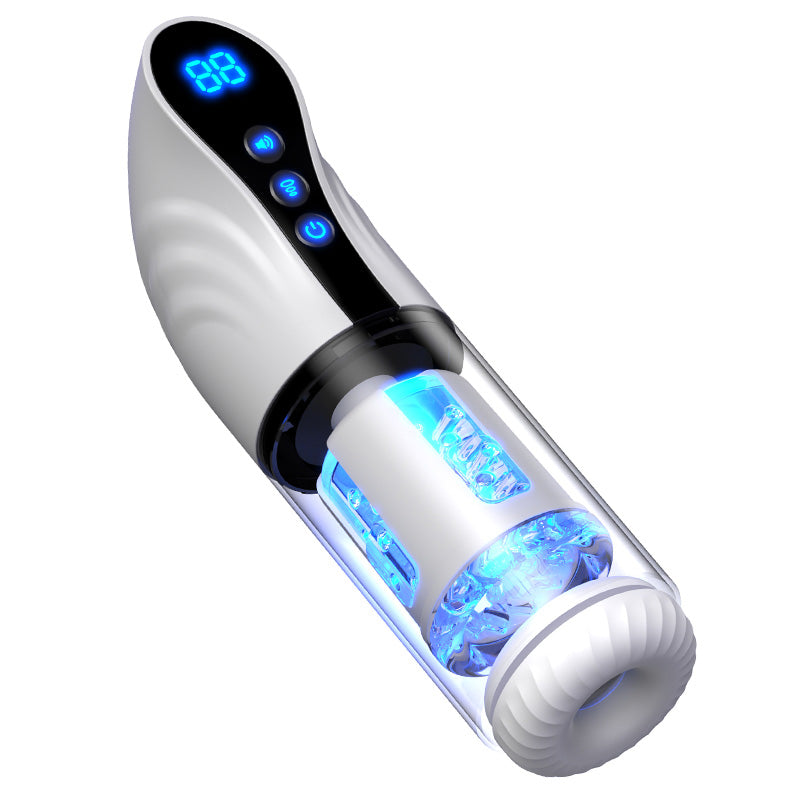 2 In 1 Fully Automatic LCD Telescopic Rotating Male Airplane Cup