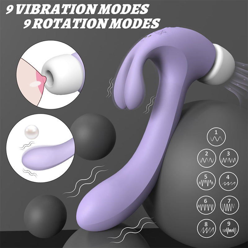 2 In 1 Rabbit Sucking Hammer Vibrator