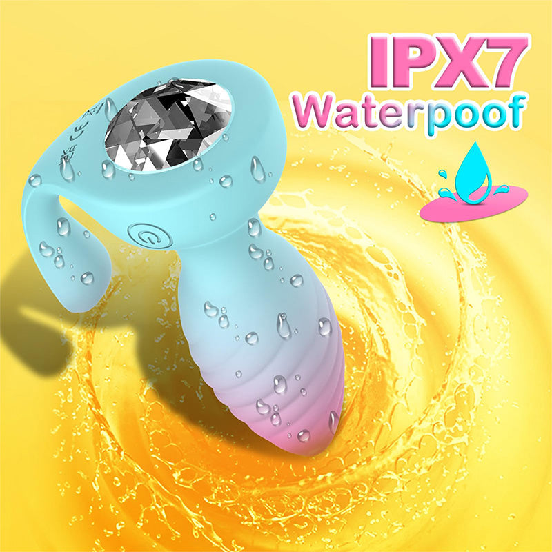 2 In 1 Remote Controlled Vibrator Clitoral Stimulator Anal Plug