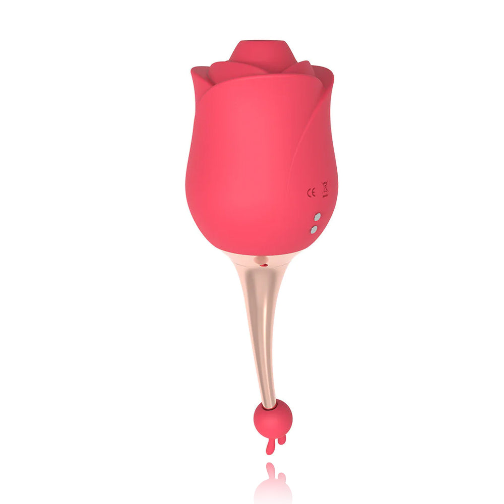 2 Motors & 10 Vibrations Rose Suction Vibrator Masturbation Massager