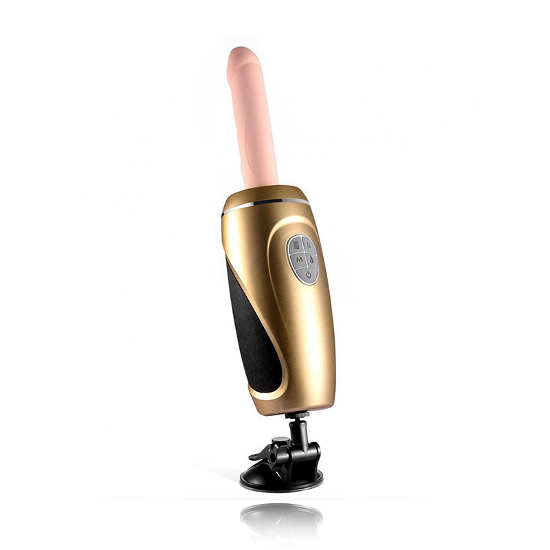 Stroking Automatic Adjustable Rechargeable Masturbation Sex Machine Heating Dildo