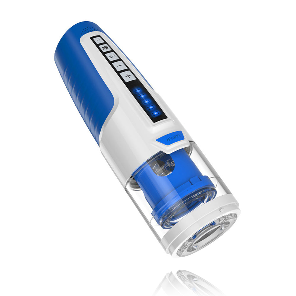 Showeggs 5 Speed Vibrating Rotation Male Masturbator with Vioce & 6 Scene Switching Masturbation