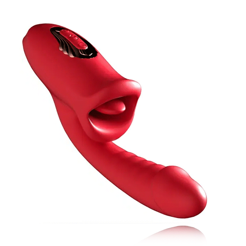 Mouth Shaped Lip Biting Vibrator With G Spot Vibrator