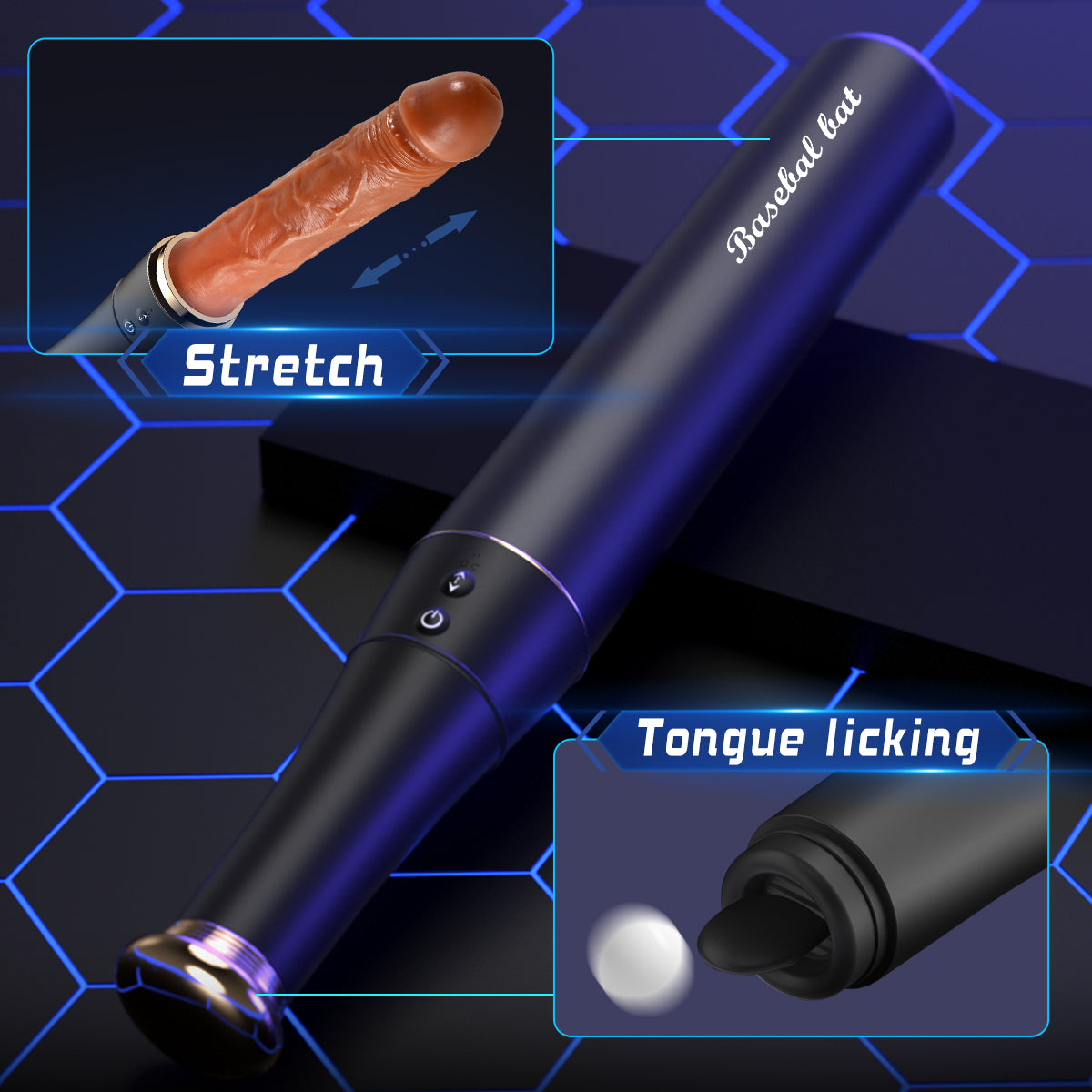 Showeggs 10 Vibration Thrusting Mode Lifelike Electric Dildo with Heating Function