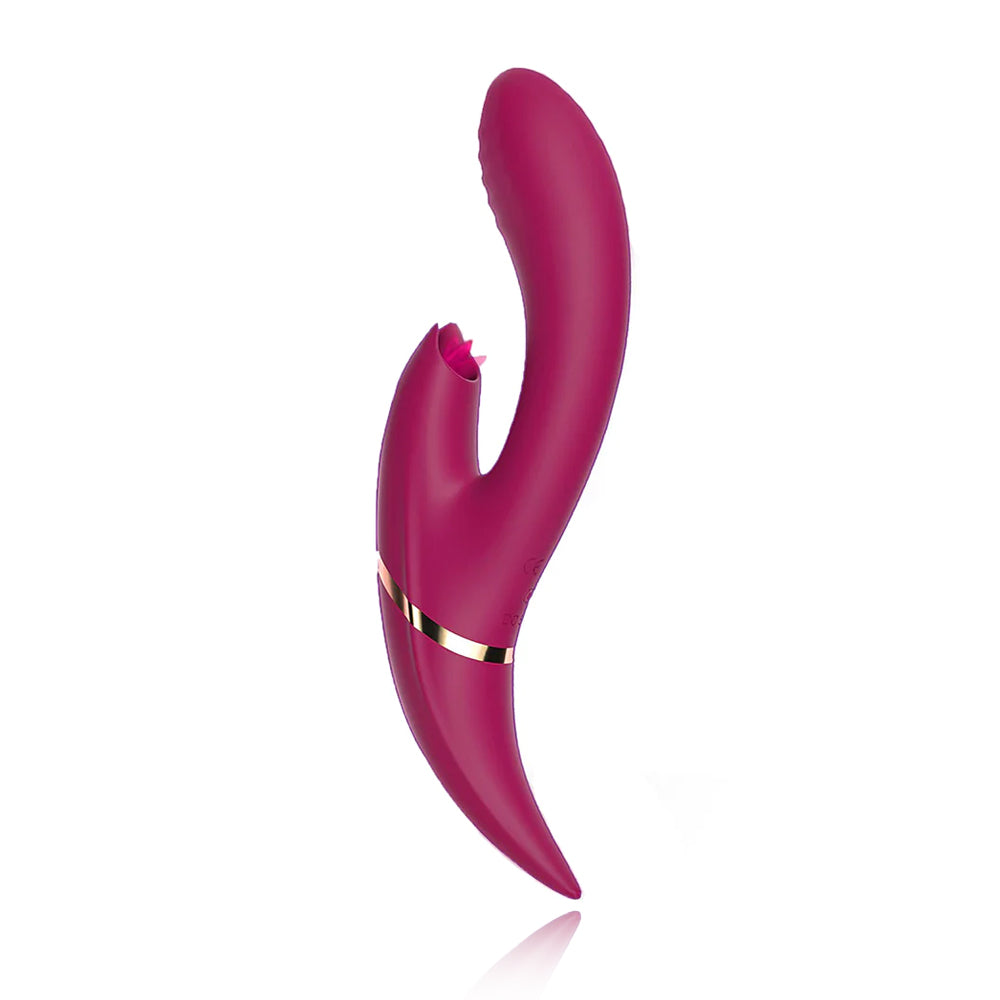 Purple Dildo | Allovers Thrusting Dildo Vibrating Suction Tongue Vibrator