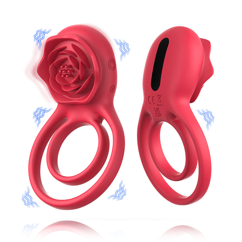 Rose Semen Lock Vibrating Ring