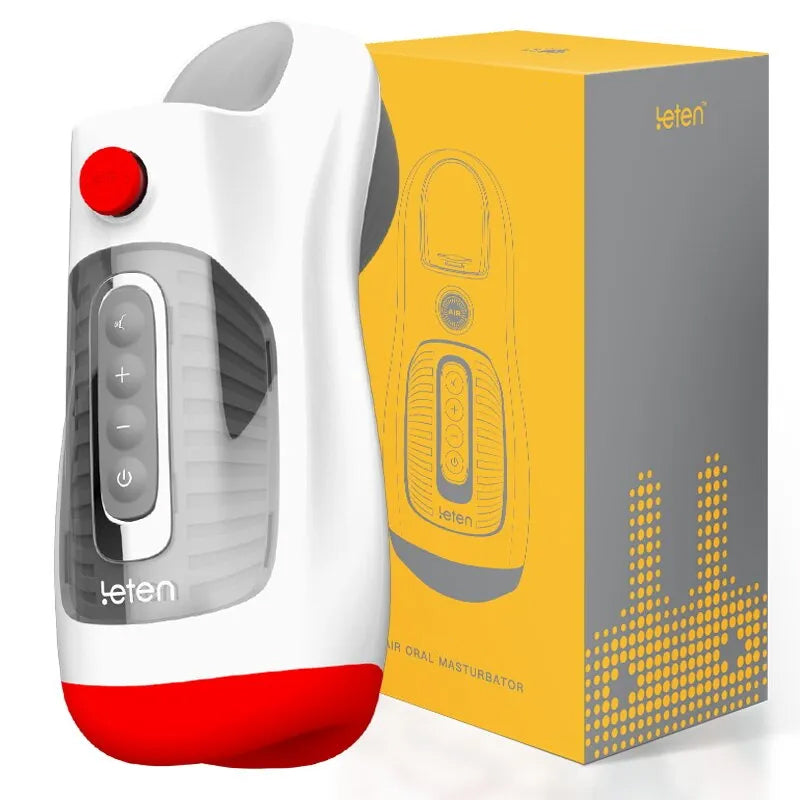 Leten Deep Throat Air Control Vacuum Sucking Vibration Blowjob Male Masturbator