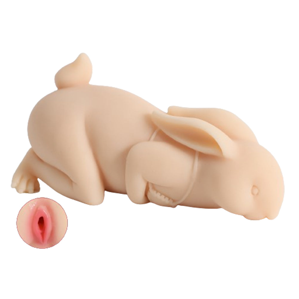Portable Rabbit Pocket Pussy Realistic Textured Soft Dildo