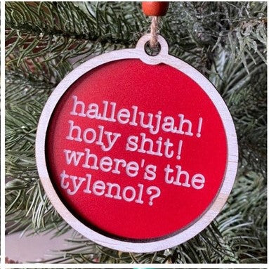 š¤ŖFunny Words Christmas Treeš Hanging Decoration