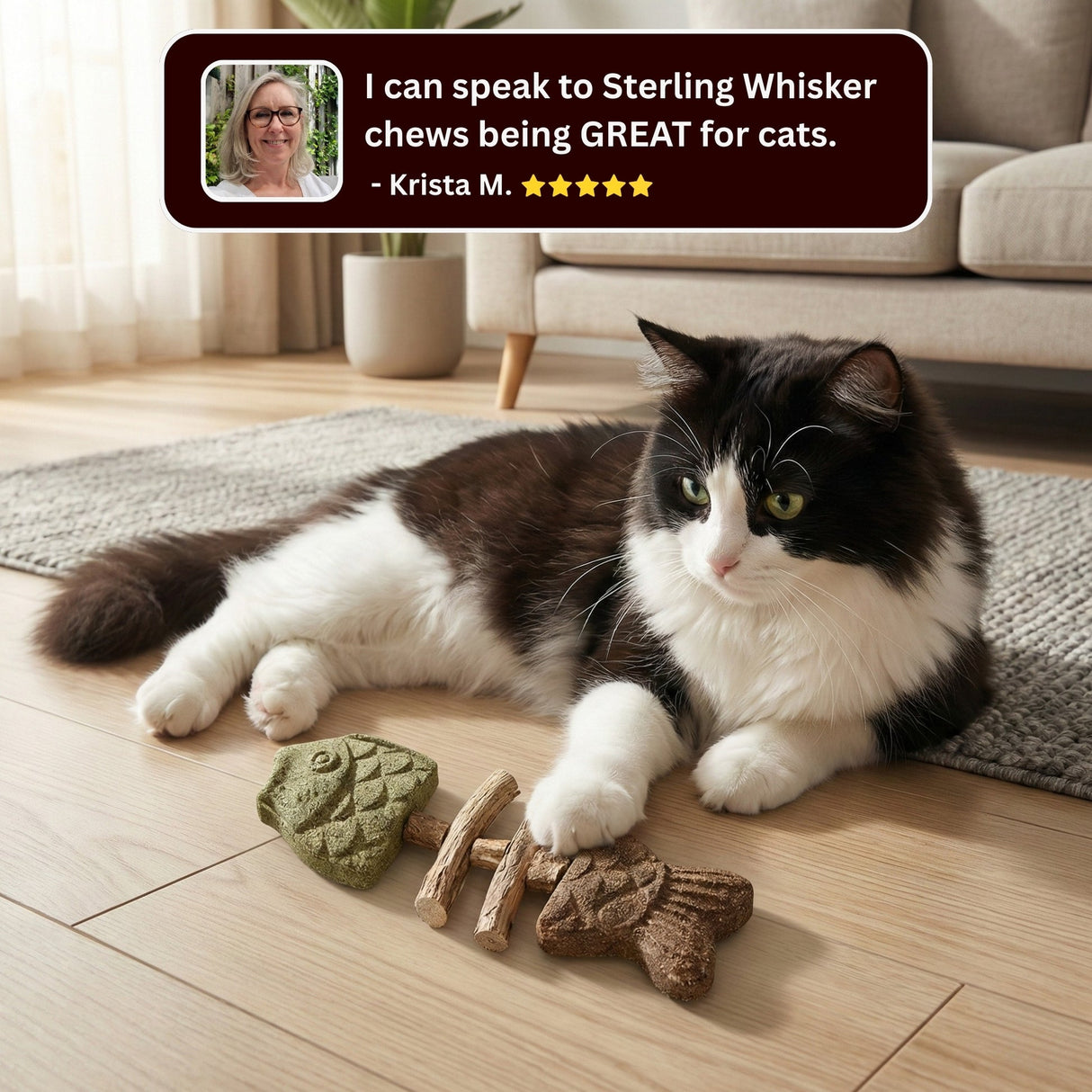 Catnip & Silvervine Chew-3 PCS