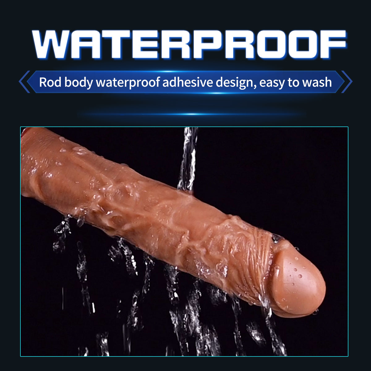 Showeggs 10 Vibration Thrusting Mode Lifelike Electric Dildo with Heating Function