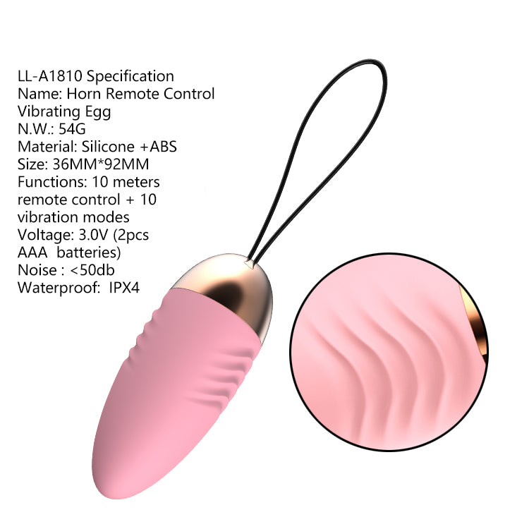 Horn Remote Control Vibrating Egg