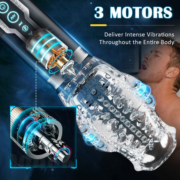 Amber - 5 Thrusting 7 Vibrating Mode Male Sex Toys With Handle